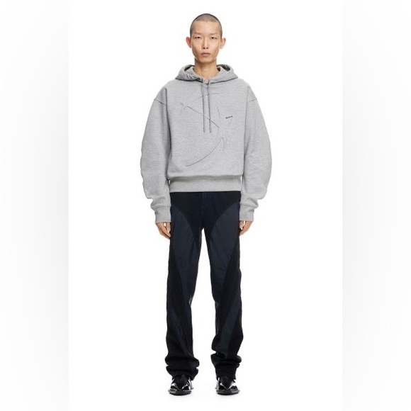 MUGLER H&M Men’s Star-Motif Hoodie, Gray, XL NWT in Packaging * Ready to Ship ✅ - Picture 5 of 10